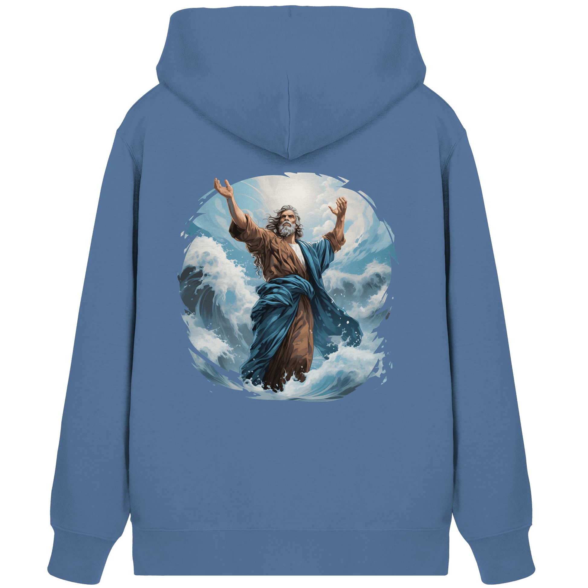 Moses – Glaube, der das Meer teilt | Christliche Kleidung - Organic Zipper - Jacken/ Zipper - Bright Blue - GfoitMa