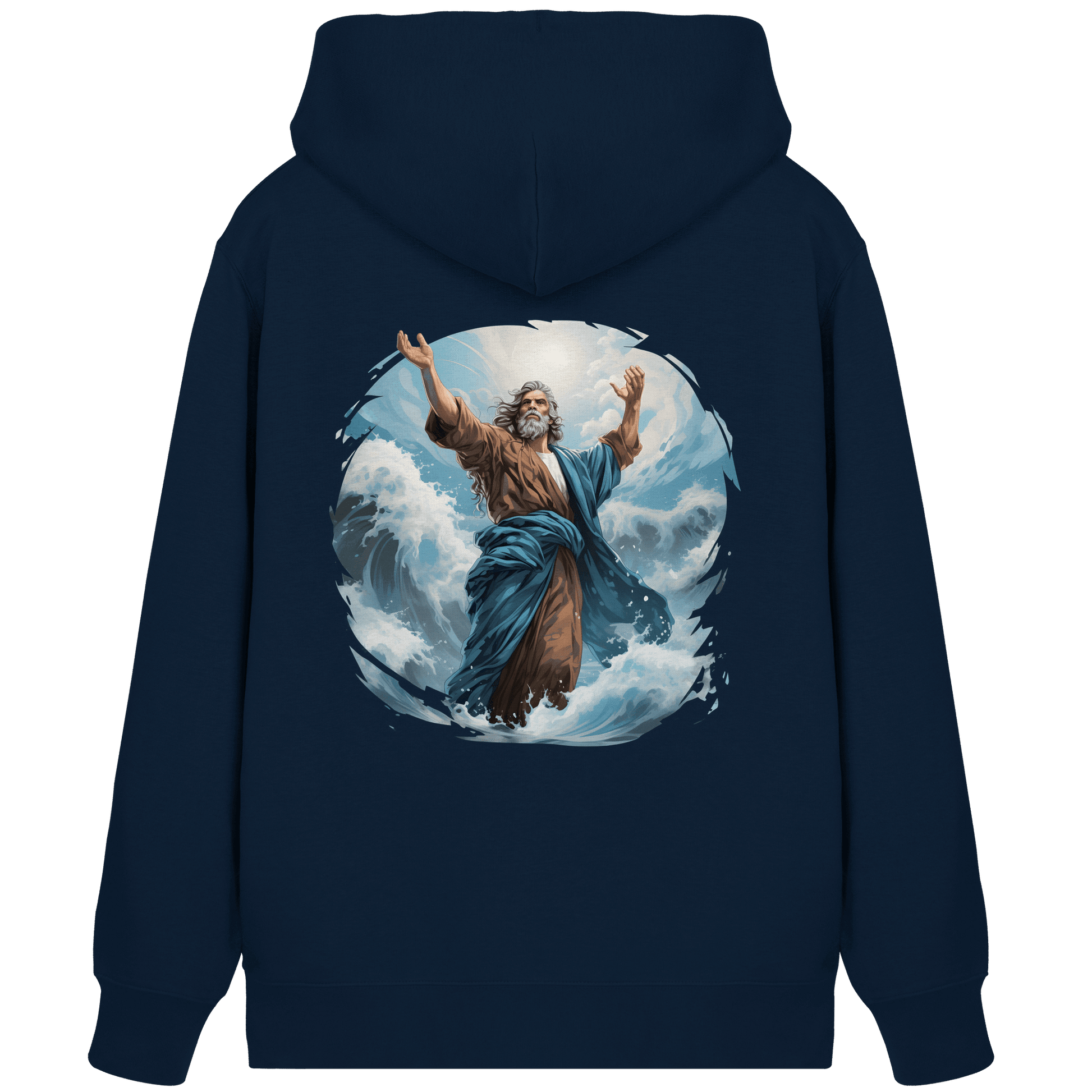 Moses – Glaube, der das Meer teilt | Christliche Kleidung - Organic Zipper - Jacken/ Zipper - French Navy - GfoitMa