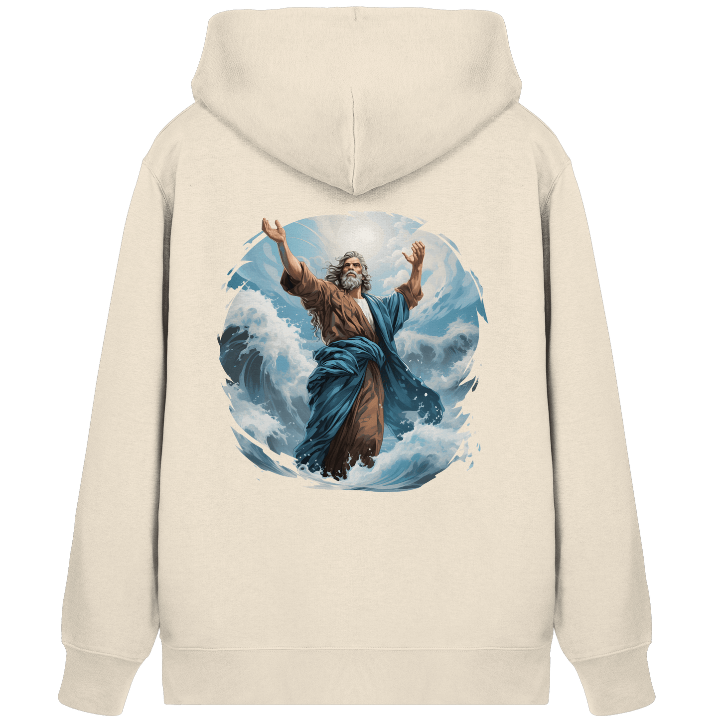 Moses – Glaube, der das Meer teilt | Christliche Kleidung - Organic Zipper - Jacken/ Zipper - Natural Raw - GfoitMa