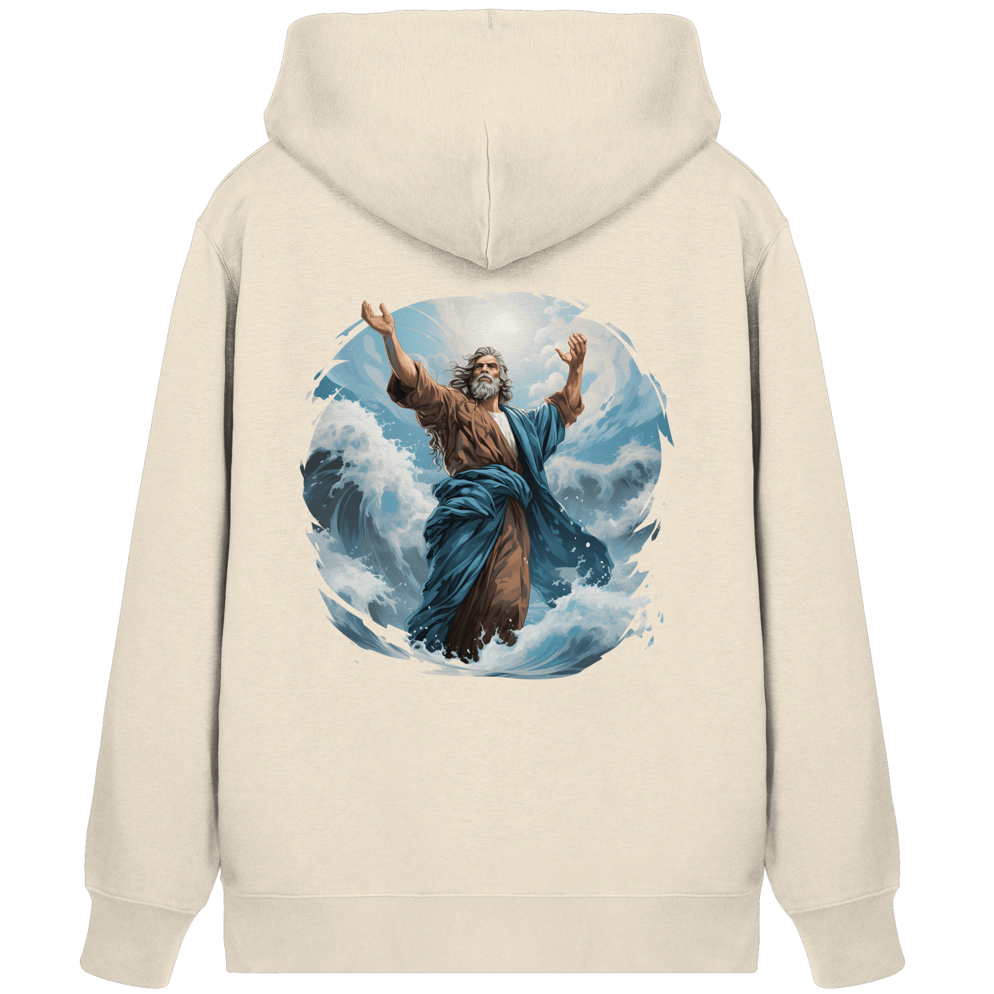 Moses – Glaube, der das Meer teilt | Christliche Kleidung - Organic Zipper - Jacken/ Zipper - Natural Raw - GfoitMa