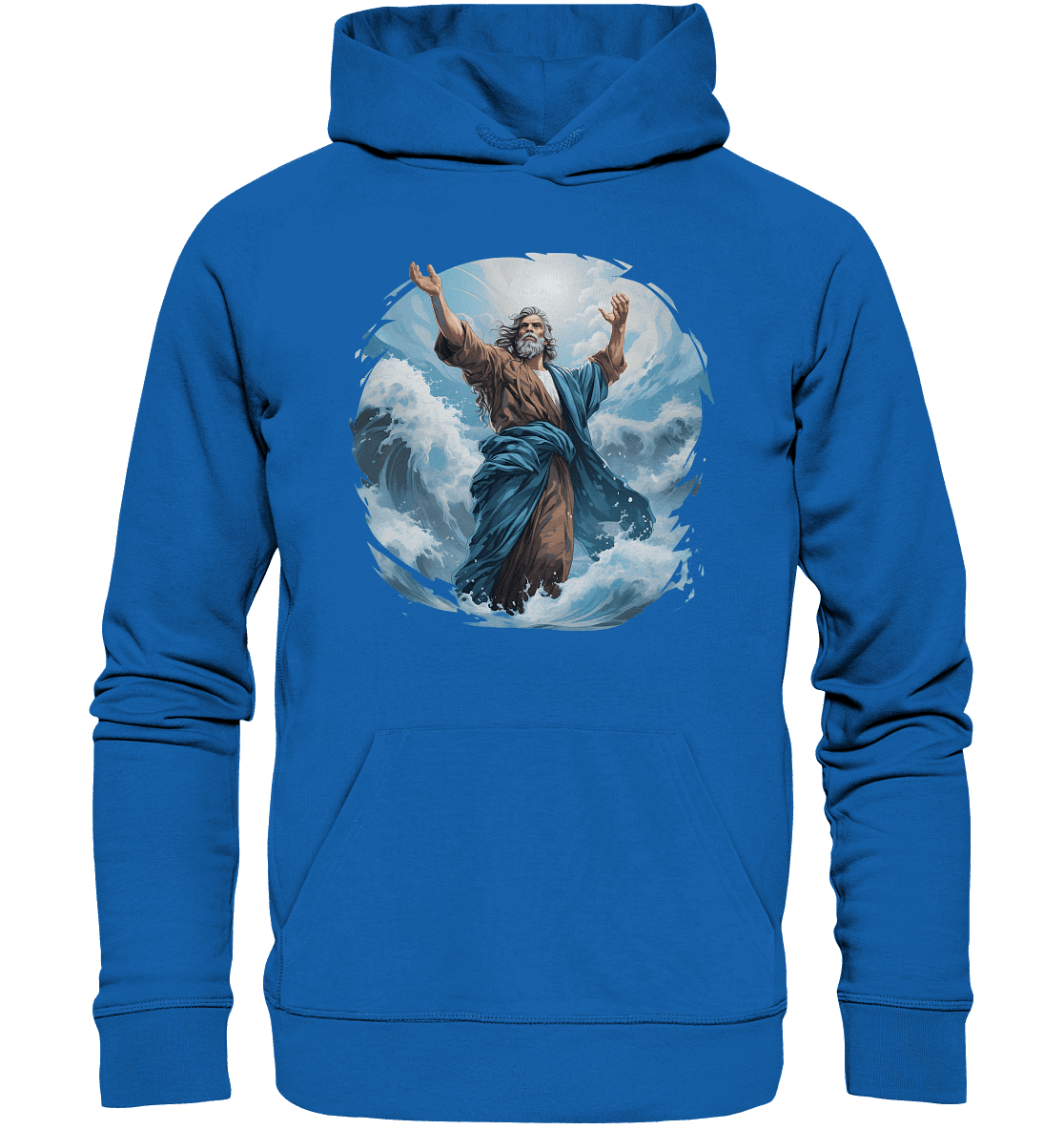 Moses – Glaube, der das Meer teilt | Christliche Kleidung - Premium Unisex Hoodie - Hoodies - Royal Blau - GfoitMa