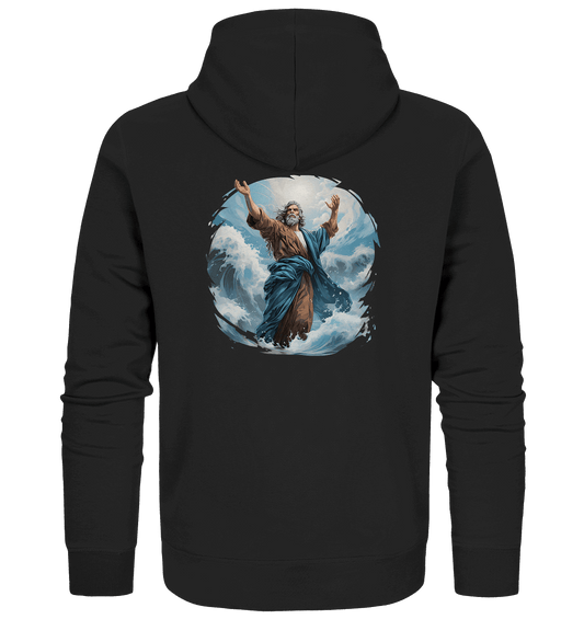 Moses – Glaube, der das Meer teilt | Christliche Kleidung - Zipper - Jacken/ Zipper - Black Pure - GfoitMa