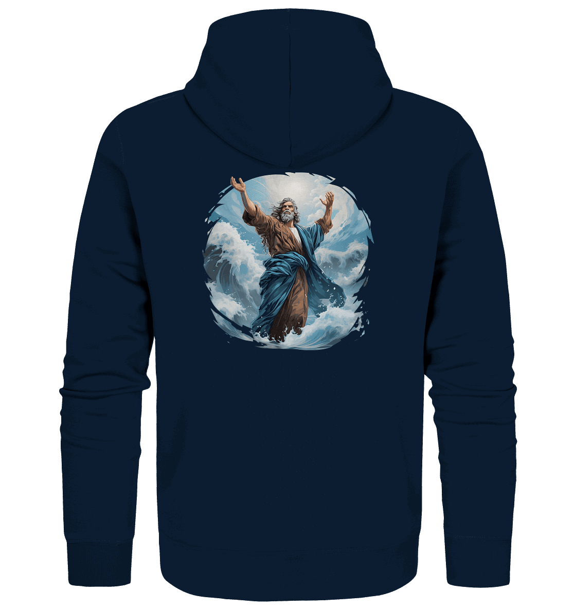 Moses – Glaube, der das Meer teilt | Christliche Kleidung - Zipper - Jacken/ Zipper - Navy - GfoitMa