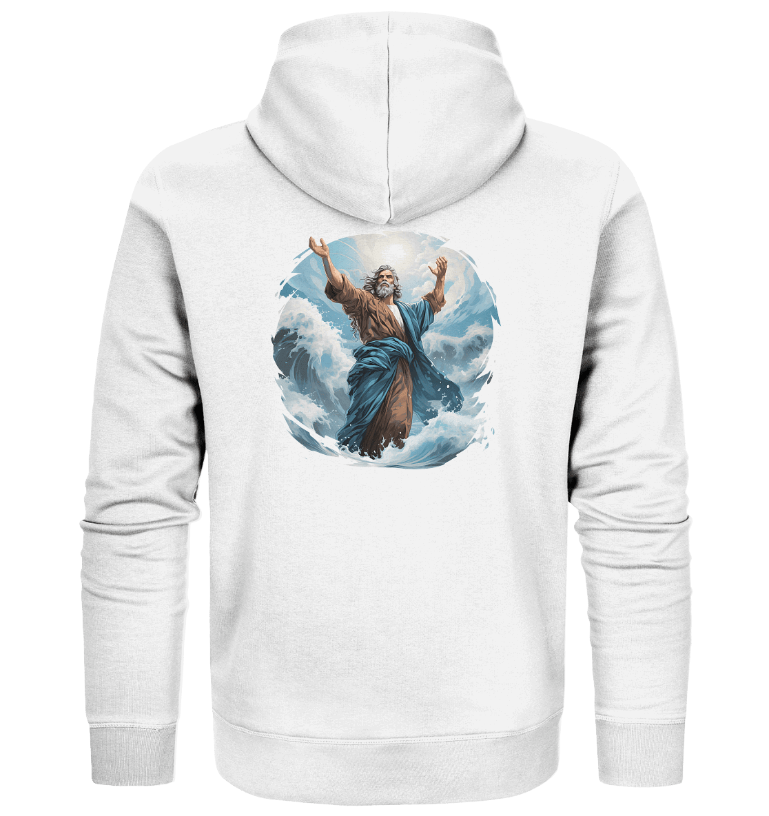 Moses – Glaube, der das Meer teilt | Christliche Kleidung - Zipper - Jacken/ Zipper - White - GfoitMa