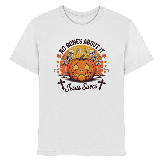 No Bones About It – Jesus Saves | Christliche Kleidung & Geschenke zu Halloween - Kids Premium Shirt - Kids & Babys - White - GfoitMa