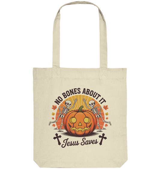 No Bones About It – Jesus Saves | Christliche Kleidung & Geschenke zu Halloween - Organic Tote-Bag - Taschen - Natural - GfoitMa