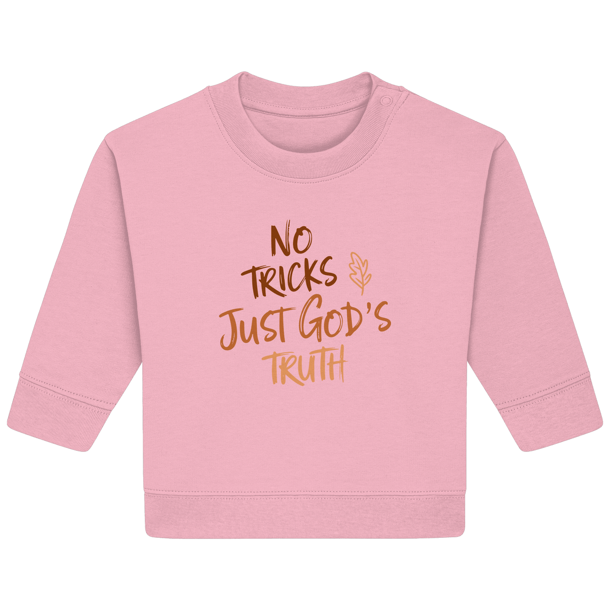 No Tricks – Just God’s Truth | Christliche Kleidung & Geschenke im Retro-Design für Herbst & Halloween - Baby Organic Sweatshirt - Kids & Babys - Natural Raw - GfoitMa