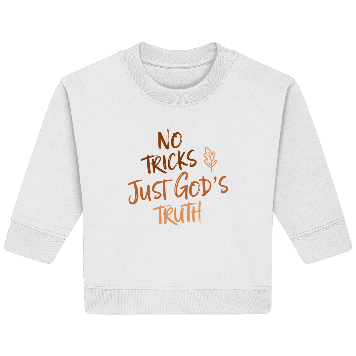No Tricks – Just God’s Truth | Christliche Kleidung & Geschenke im Retro-Design für Herbst & Halloween - Baby Organic Sweatshirt - Kids & Babys - Natural Raw - GfoitMa
