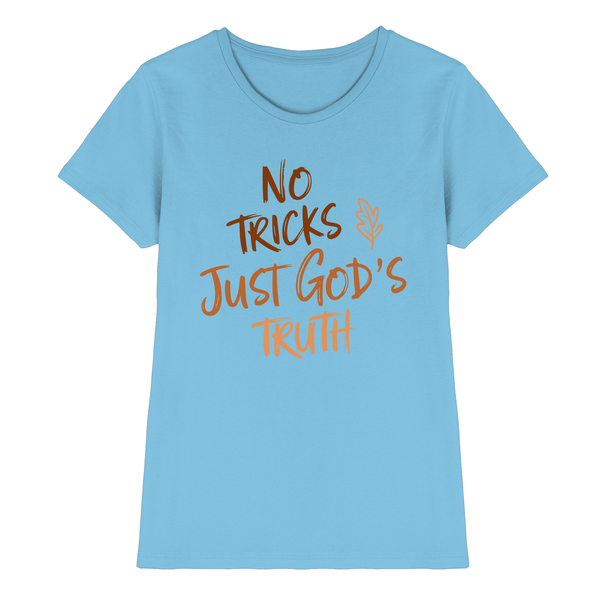 No Tricks – Just God’s Truth | Christliche Kleidung & Geschenke im Retro-Design für Herbst & Halloween - Ladies Premium Shirt - Lady-Shirts - Sky Blue - GfoitMa
