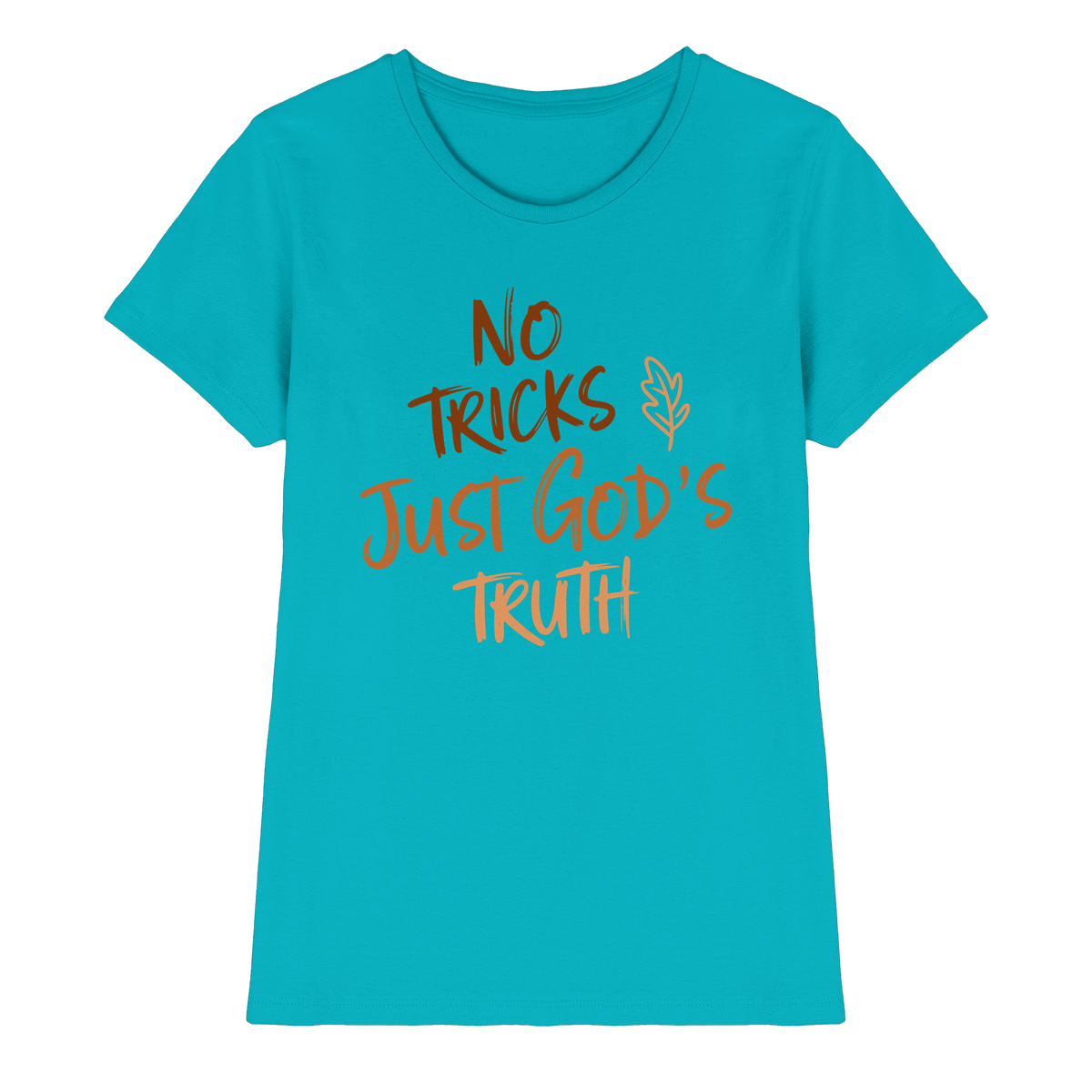 No Tricks – Just God’s Truth | Christliche Kleidung & Geschenke im Retro-Design für Herbst & Halloween - Ladies Premium Shirt - Lady-Shirts - Swimming Pool - GfoitMa