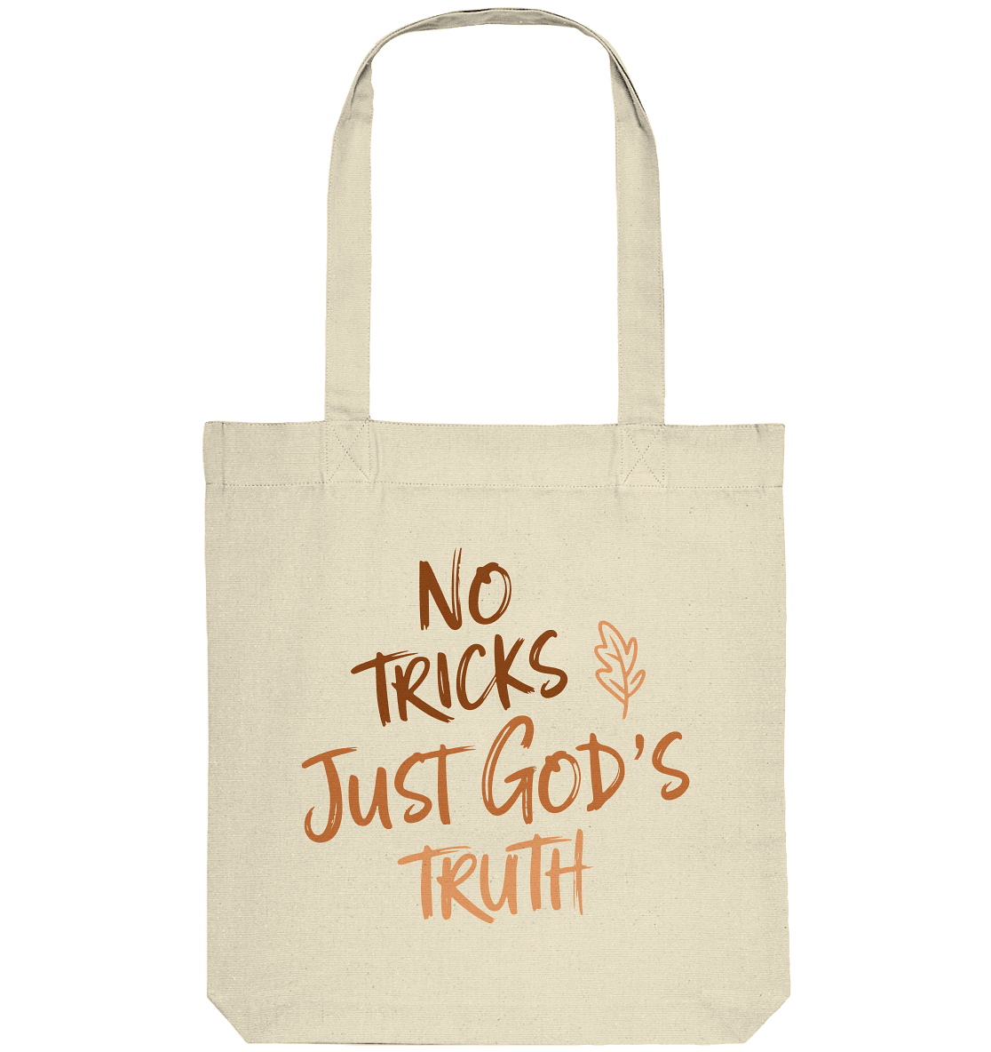 No Tricks – Just God’s Truth | Christliche Kleidung & Geschenke im Retro-Design für Herbst & Halloween - Organic Tote-Bag - Taschen - Natural - GfoitMa