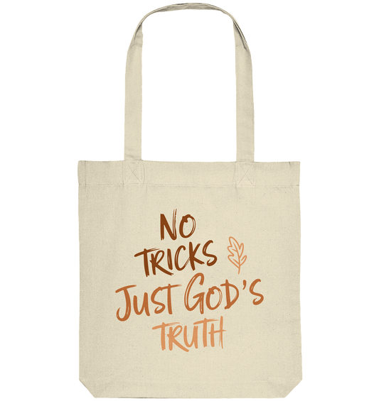 No Tricks – Just God’s Truth | Christliche Kleidung & Geschenke im Retro-Design für Herbst & Halloween - Organic Tote-Bag - Taschen - Natural - GfoitMa