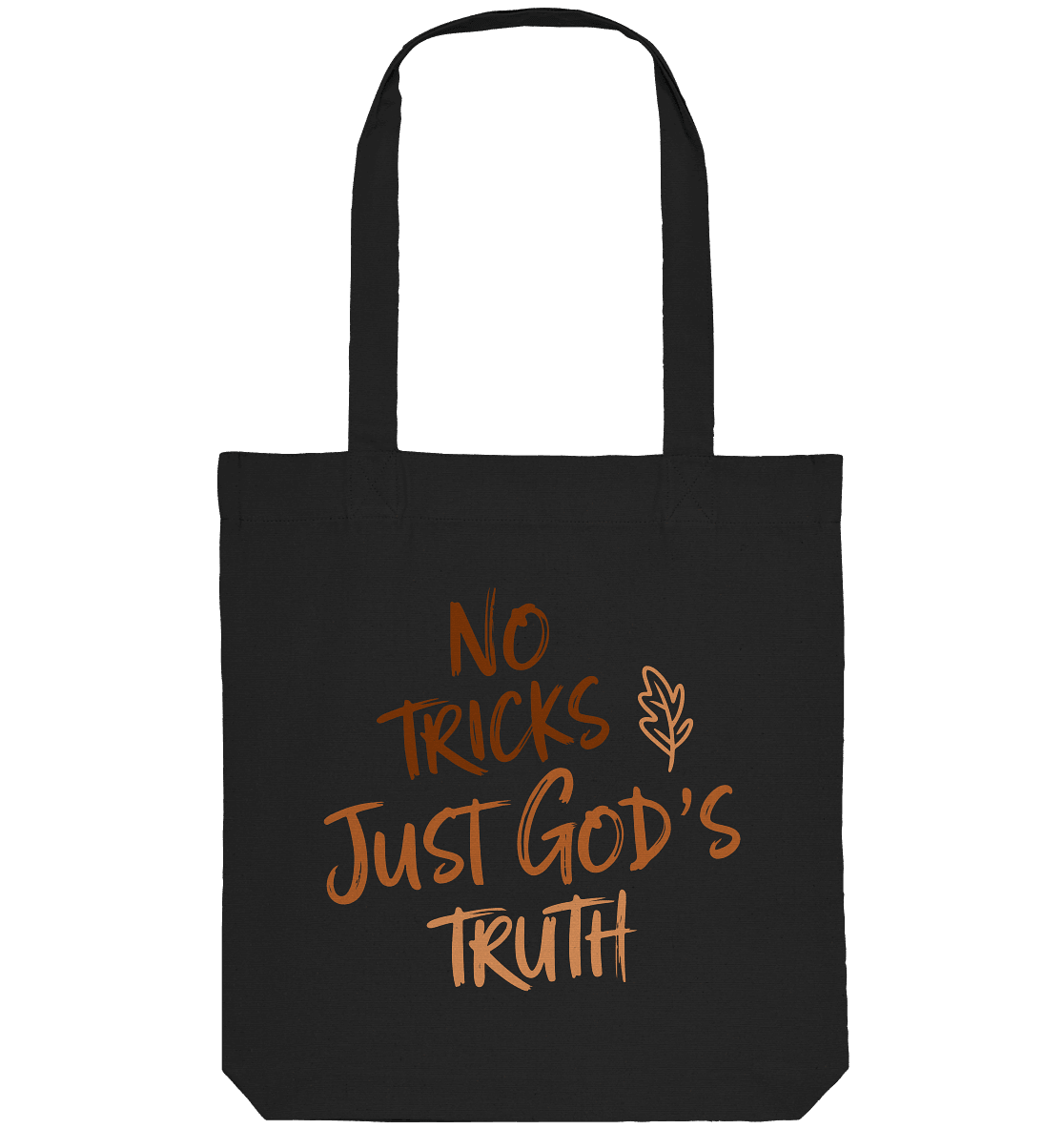 No Tricks – Just God’s Truth | Christliche Kleidung & Geschenke im Retro-Design für Herbst & Halloween - Organic Tote-Bag - Taschen - Black - GfoitMa