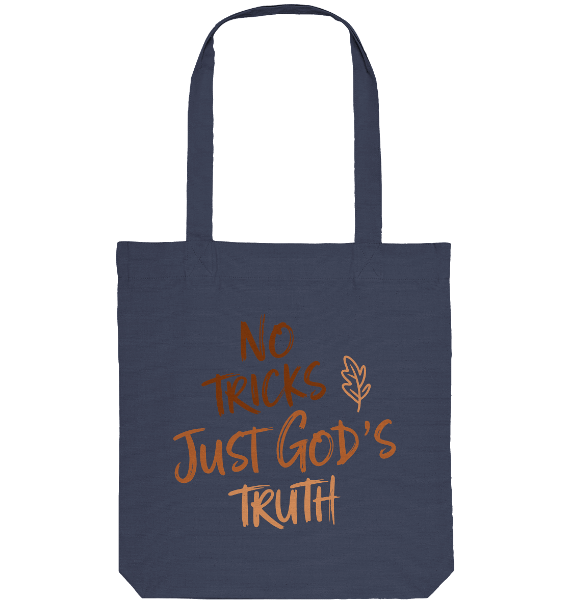 No Tricks – Just God’s Truth | Christliche Kleidung & Geschenke im Retro-Design für Herbst & Halloween - Organic Tote-Bag - Taschen - Midnight Blue - GfoitMa