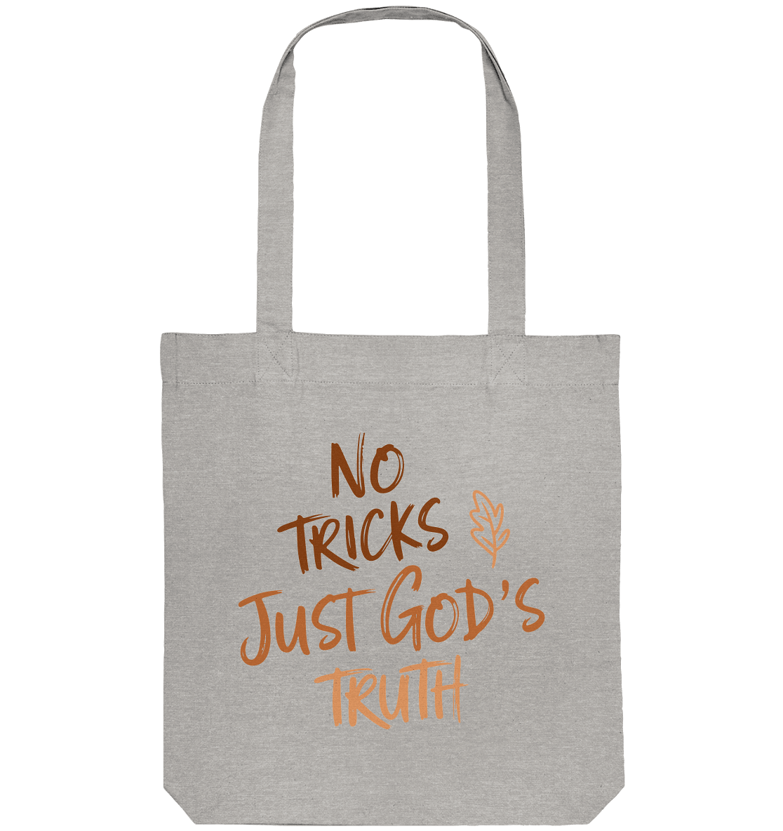 No Tricks – Just God’s Truth | Christliche Kleidung & Geschenke im Retro-Design für Herbst & Halloween - Organic Tote-Bag - Taschen - Heather Grey - GfoitMa