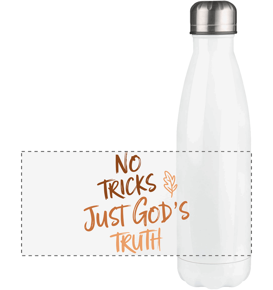 No Tricks – Just God’s Truth | Christliche Kleidung & Geschenke im Retro-Design für Herbst & Halloween - Panorama Thermoflasche 500ml - Trinkgefäße - White - GfoitMa