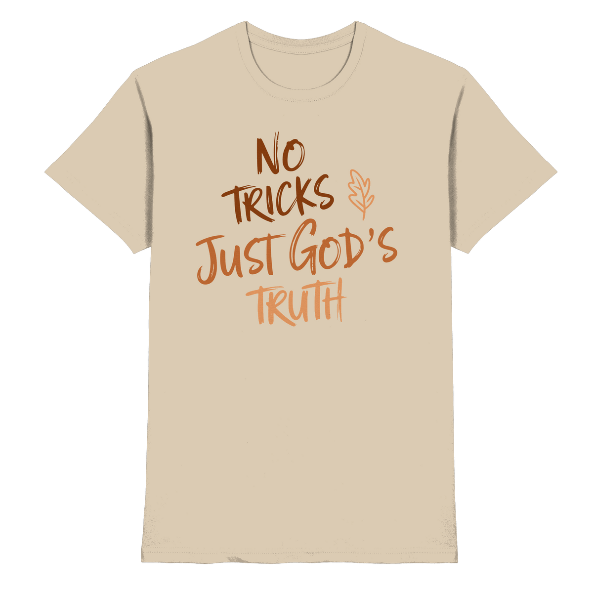 No Tricks – Just God’s Truth | Christliche Kleidung & Geschenke im Retro-Design für Herbst & Halloween - Premium Shirt - Unisex-Shirts - Sand - GfoitMa