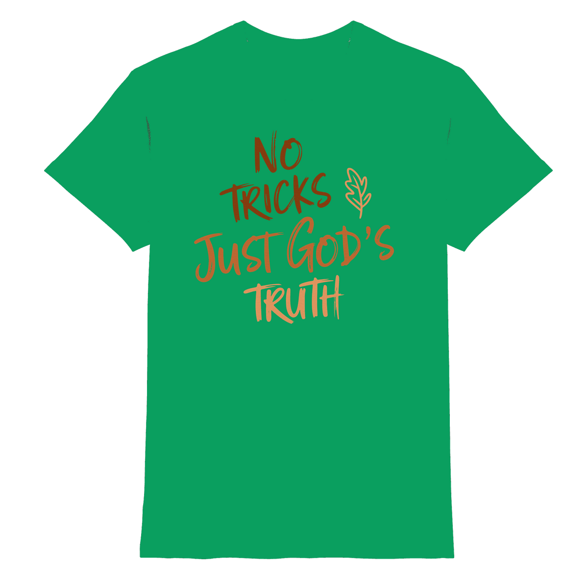 No Tricks – Just God’s Truth | Christliche Kleidung & Geschenke im Retro-Design für Herbst & Halloween - Premium Shirt - Unisex-Shirts - Kelly Green - GfoitMa