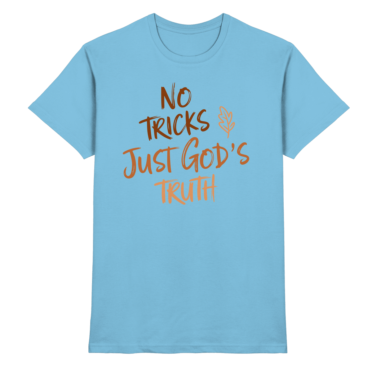 No Tricks – Just God’s Truth | Christliche Kleidung & Geschenke im Retro-Design für Herbst & Halloween - Premium Shirt - Unisex-Shirts - Sky Blue - GfoitMa