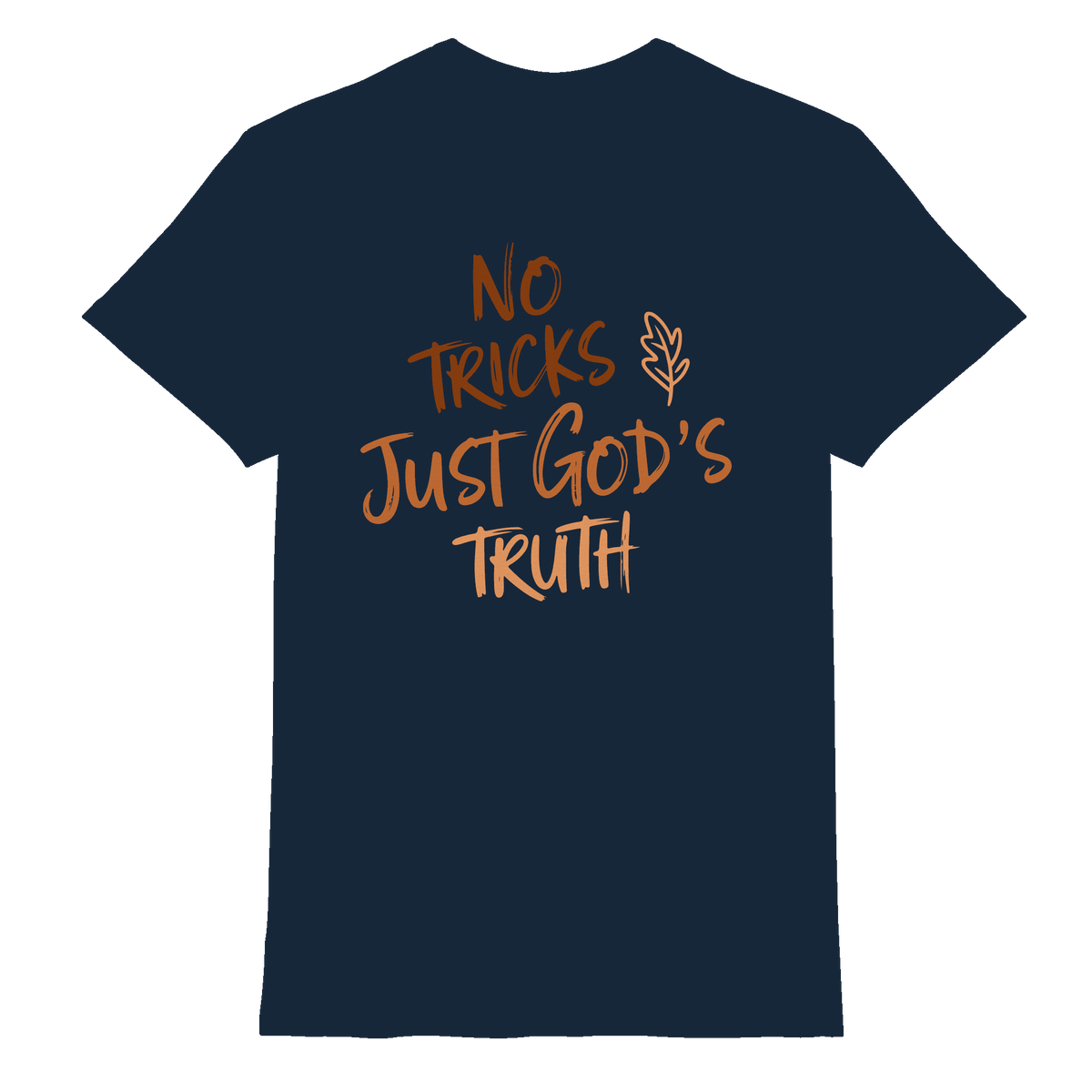 No Tricks – Just God’s Truth | Christliche Kleidung & Geschenke im Retro-Design für Herbst & Halloween - Premium Shirt - Unisex-Shirts - Navy - GfoitMa