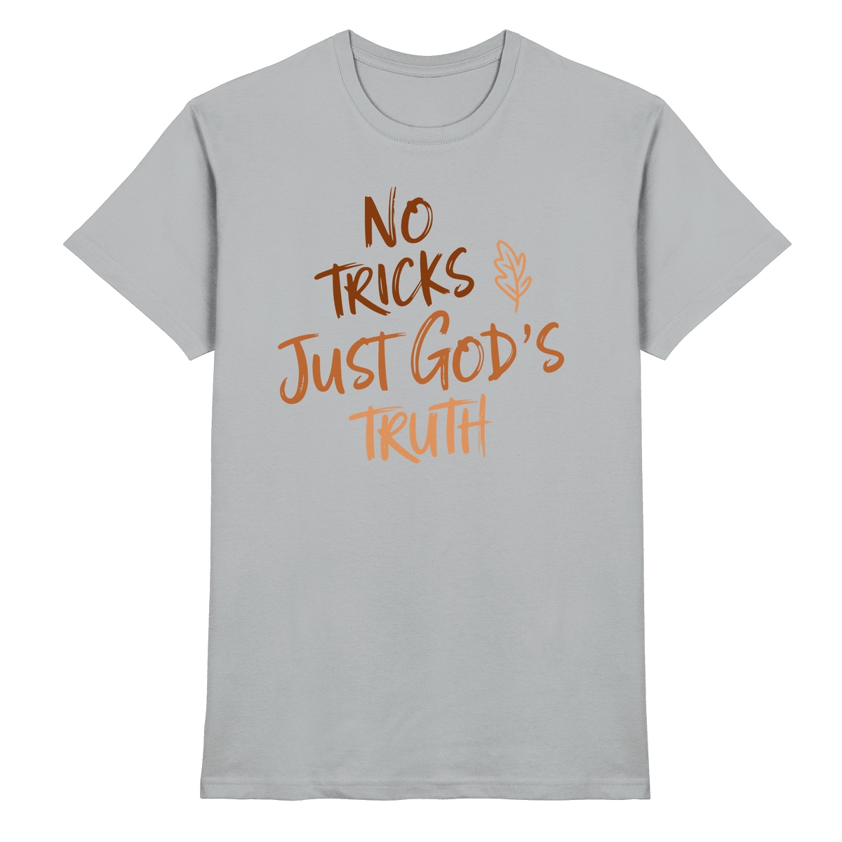 No Tricks – Just God’s Truth | Christliche Kleidung & Geschenke im Retro-Design für Herbst & Halloween - Premium Shirt - Unisex-Shirts - Pacific Grey - GfoitMa