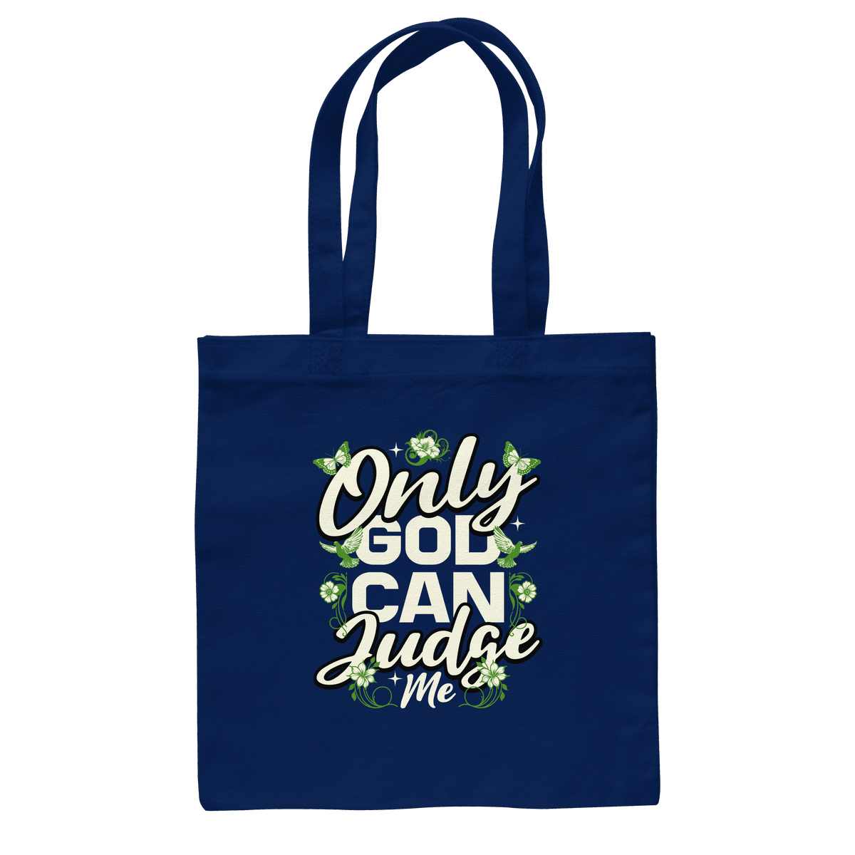 Only God can judge me | Christliche Kleidung - Baumwolltasche - Taschen - French Navy - GfoitMa