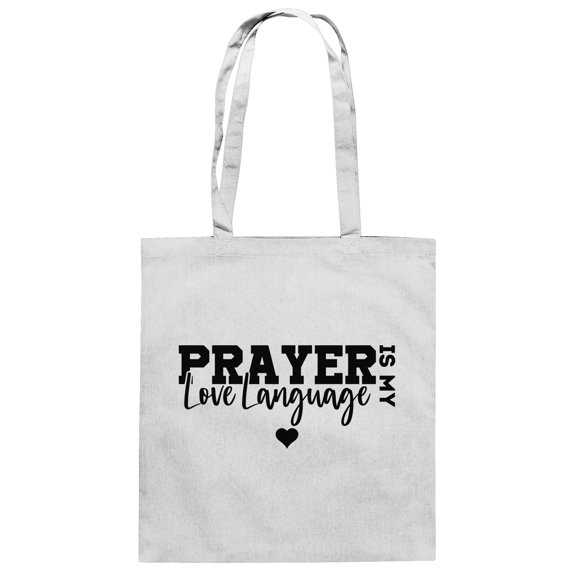 Prayer Is My Love Language – Christliche Kleidung mit Statement - Baumwolltasche - Taschen - White - GfoitMa
