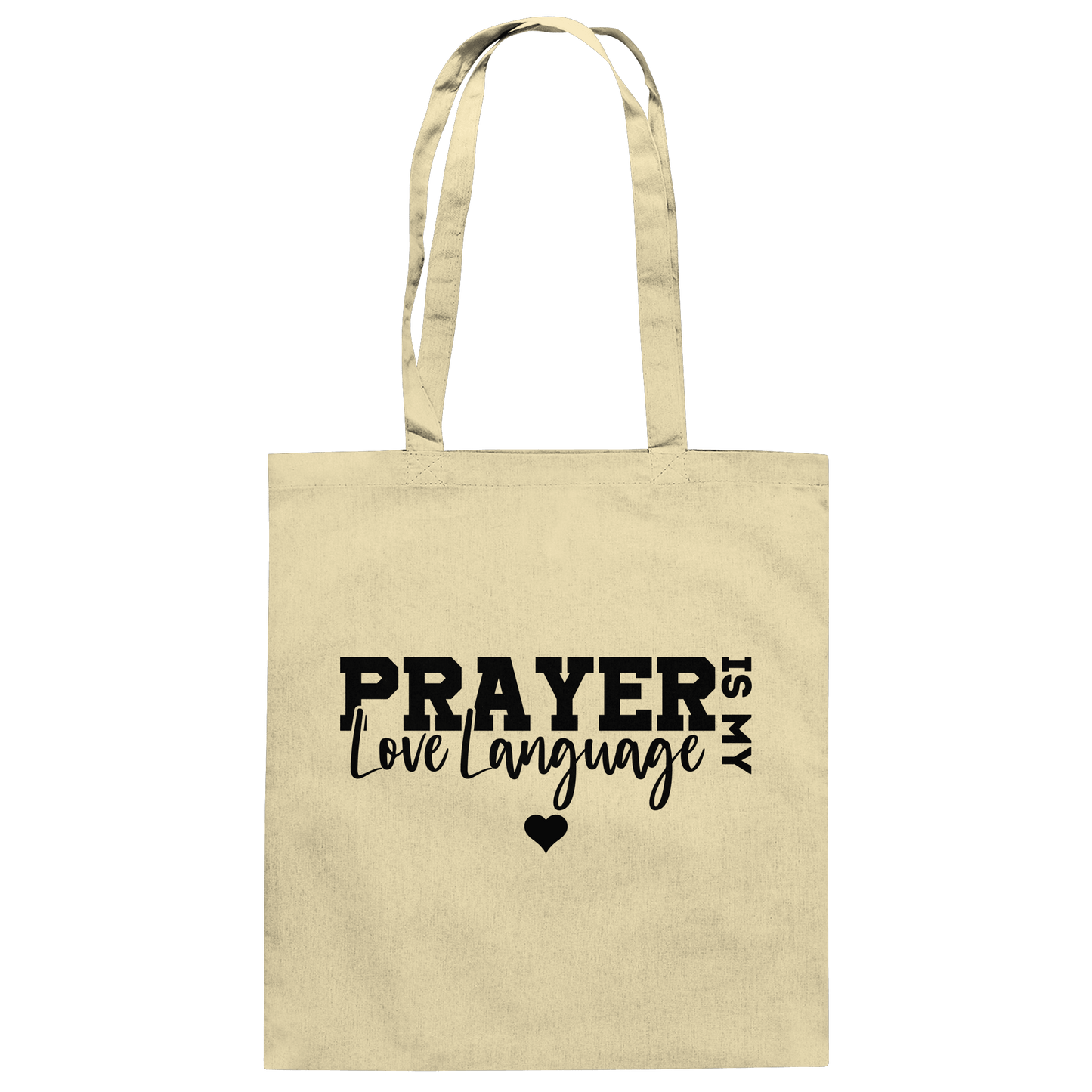 Prayer Is My Love Language – Christliche Kleidung mit Statement - Baumwolltasche - Taschen - Natural - GfoitMa
