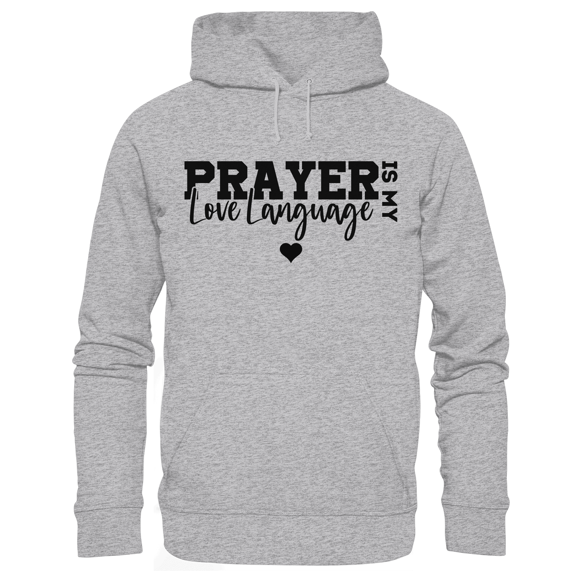 Prayer Is My Love Language – Christliche Kleidung mit Statement - Kids Premium Hoodie - Kids & Babys - Heather Grey (meliert) - GfoitMa