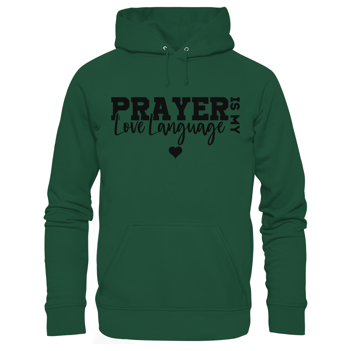 Prayer Is My Love Language – Christliche Kleidung mit Statement - Kids Premium Hoodie - Kids & Babys - Bottlegreen - GfoitMa