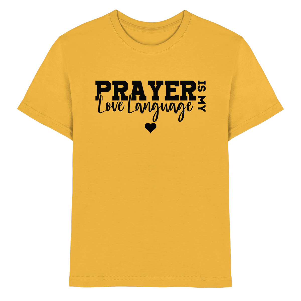 Prayer Is My Love Language – Christliche Kleidung mit Statement - Kids Premium Shirt - Kids & Babys - Gold - GfoitMa