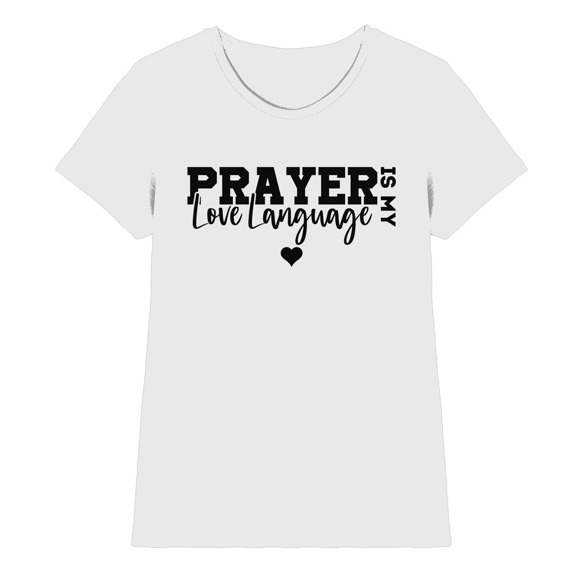 Prayer Is My Love Language – Christliche Kleidung mit Statement - Ladies Premium Shirt - Lady-Shirts - White - GfoitMa