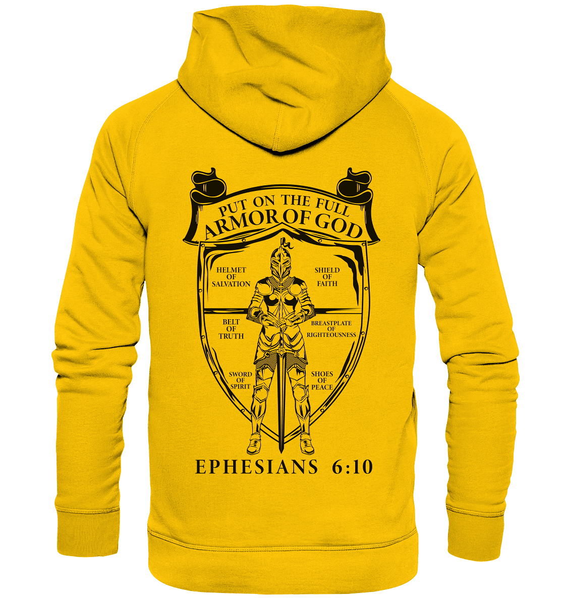 „Put on the Full Armor of God“ – Rückseite | Christliche Kleidung - Kids Premium Hoodie - Kids & Babys - Sunflower - GfoitMa