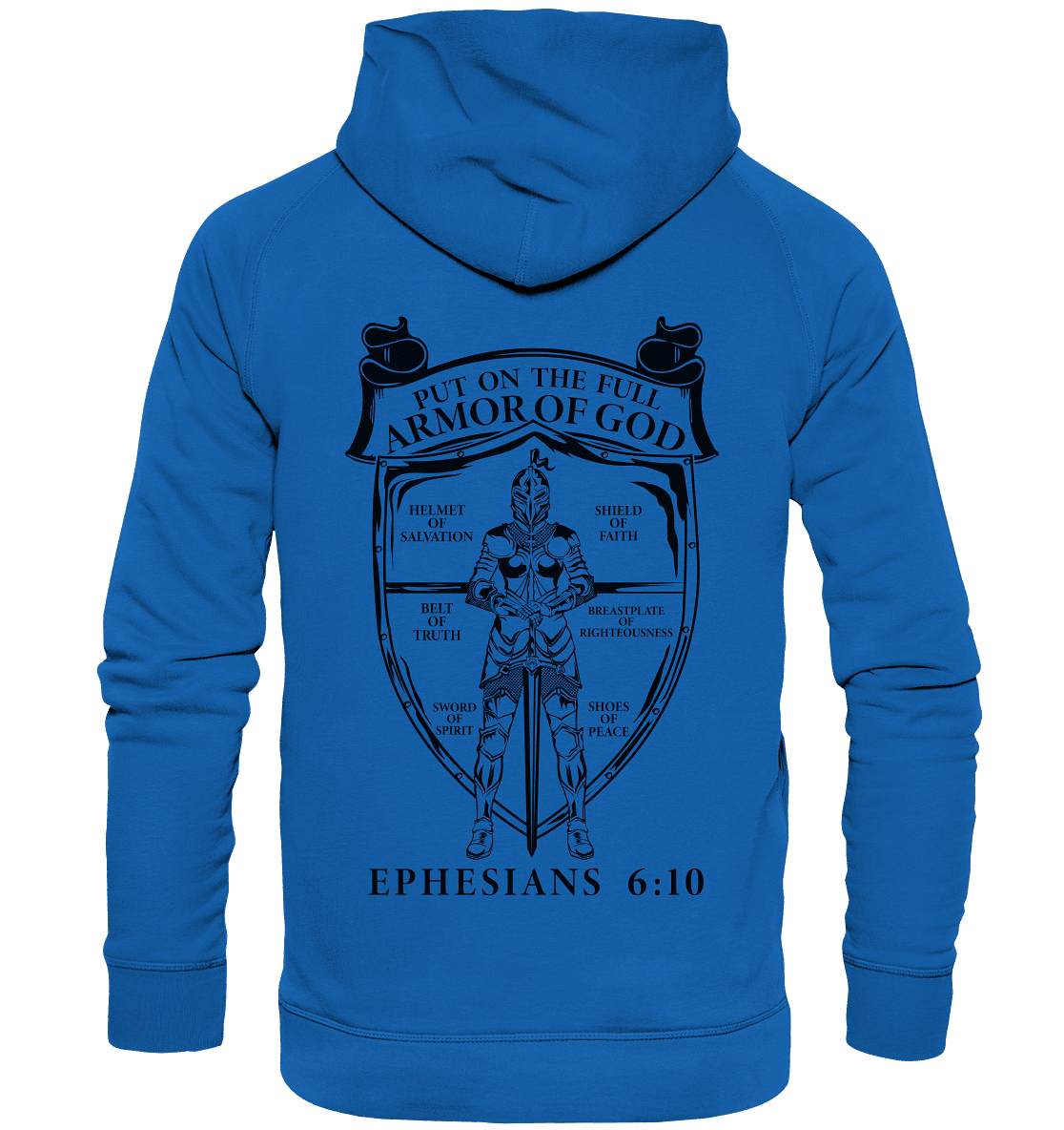 „Put on the Full Armor of God“ – Rückseite | Christliche Kleidung - Kids Premium Hoodie - Kids & Babys - Royal Blau - GfoitMa