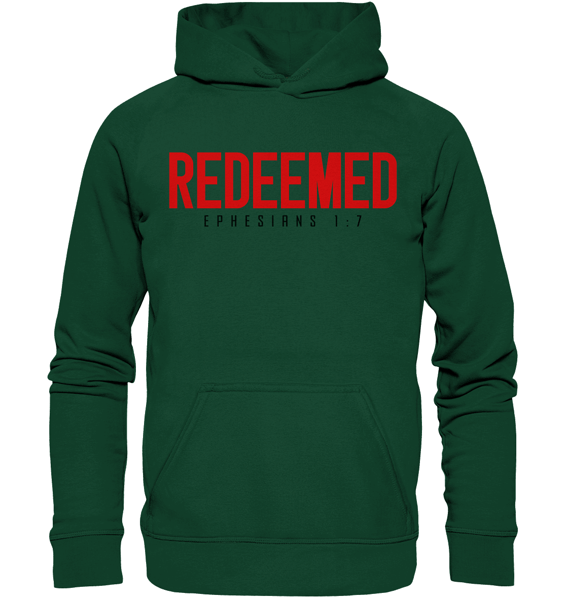 Redeemed – Ephesians 1:7 – Erlöst durch sein Blut | Christliche Produkte - Kids Premium Hoodie - Kids & Babys - Bottlegreen - GfoitMa