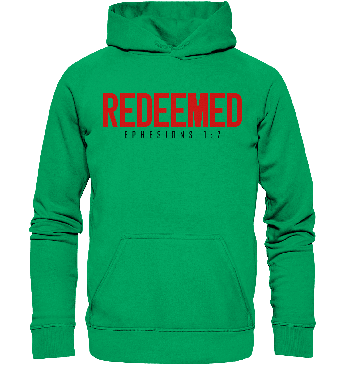 Redeemed – Ephesians 1:7 – Erlöst durch sein Blut | Christliche Produkte - Kids Premium Hoodie - Kids & Babys - Kelly Green - GfoitMa