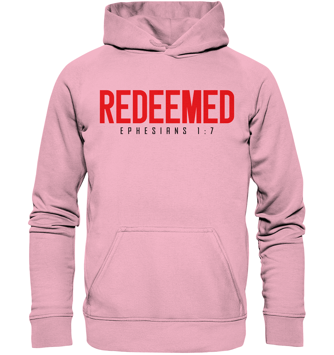 Redeemed – Ephesians 1:7 – Erlöst durch sein Blut | Christliche Produkte - Kids Premium Hoodie - Kids & Babys - Light Pink - GfoitMa