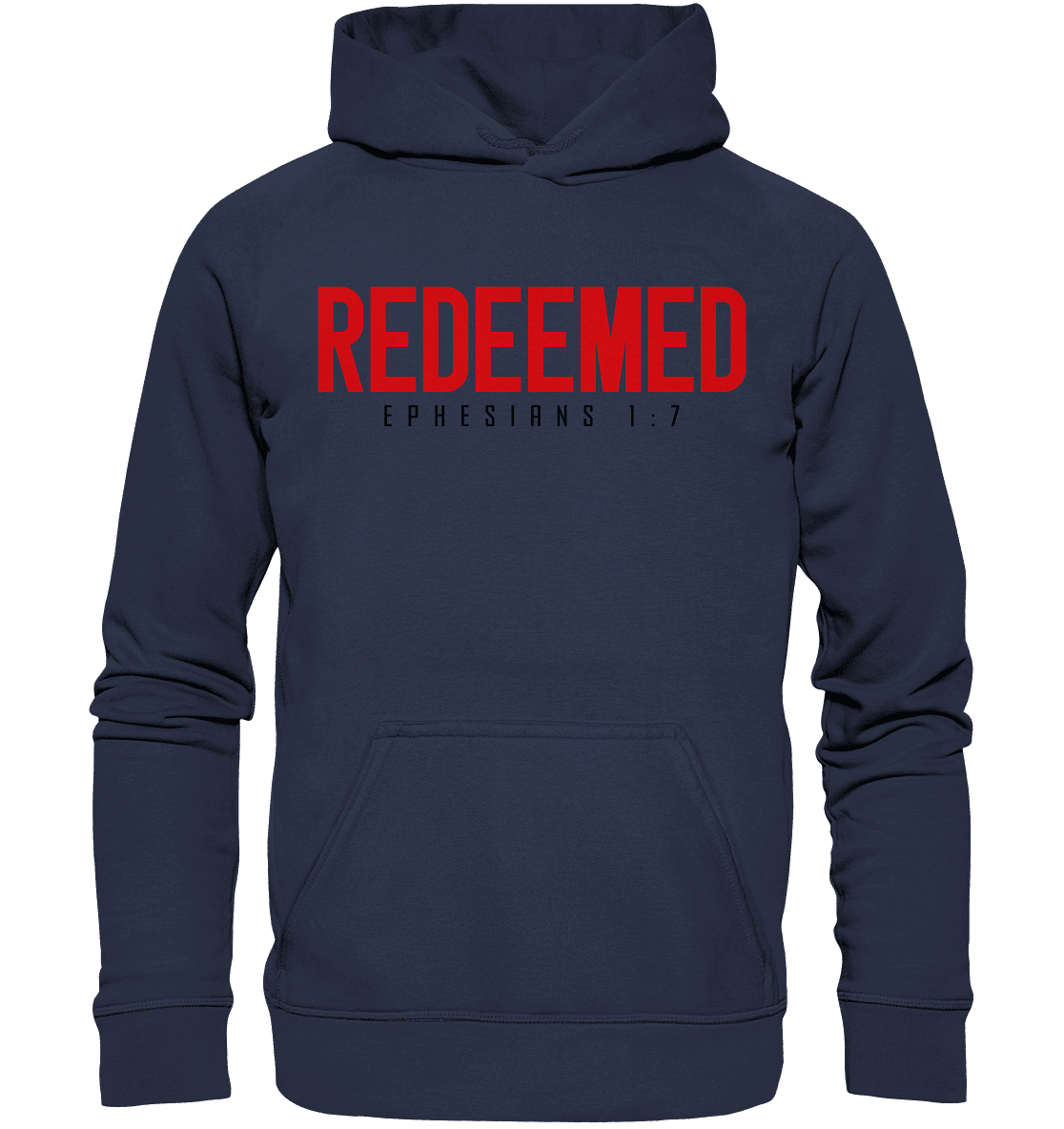 Redeemed – Ephesians 1:7 – Erlöst durch sein Blut | Christliche Produkte - Kids Premium Hoodie - Kids & Babys - Deep Navy - GfoitMa
