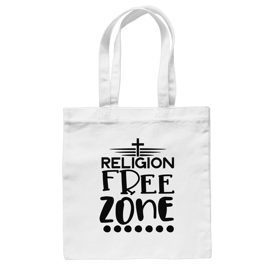Religion Free Zone | Christliche Kleidung & Geschenke mit Botschaft - Baumwolltasche - Taschen - White - GfoitMa