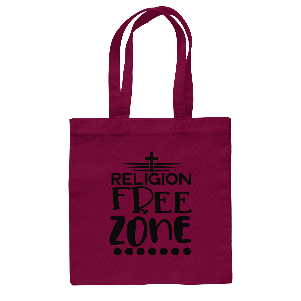 Religion Free Zone | Christliche Kleidung & Geschenke mit Botschaft - Baumwolltasche - Taschen - Burgundy - GfoitMa