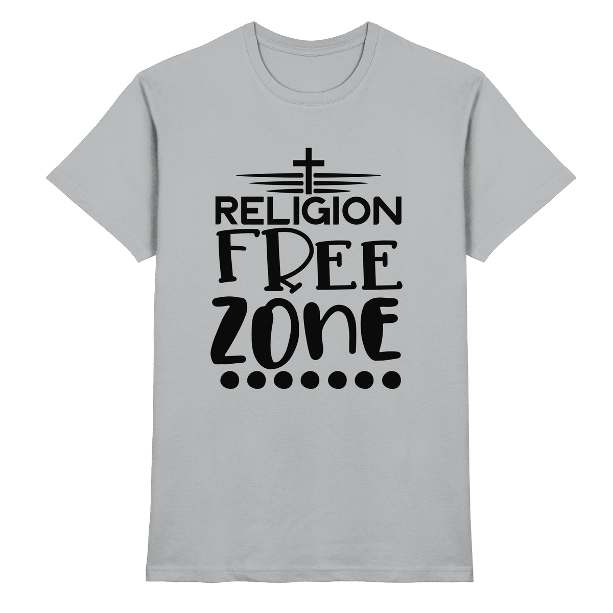 Religion Free Zone | Christliche Kleidung & Geschenke mit Botschaft - Premium Shirt - Unisex-Shirts - Pacific Grey - GfoitMa