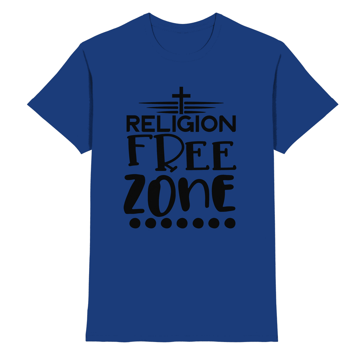 Religion Free Zone | Christliche Kleidung & Geschenke mit Botschaft - Premium Shirt - Unisex-Shirts - Royal Blue - GfoitMa