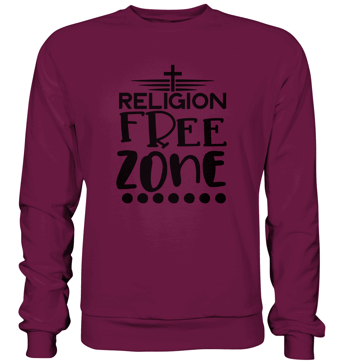 Religion Free Zone | Christliche Kleidung & Geschenke mit Botschaft - Premium Sweatshirt - Sweatshirts - Burgund - GfoitMa