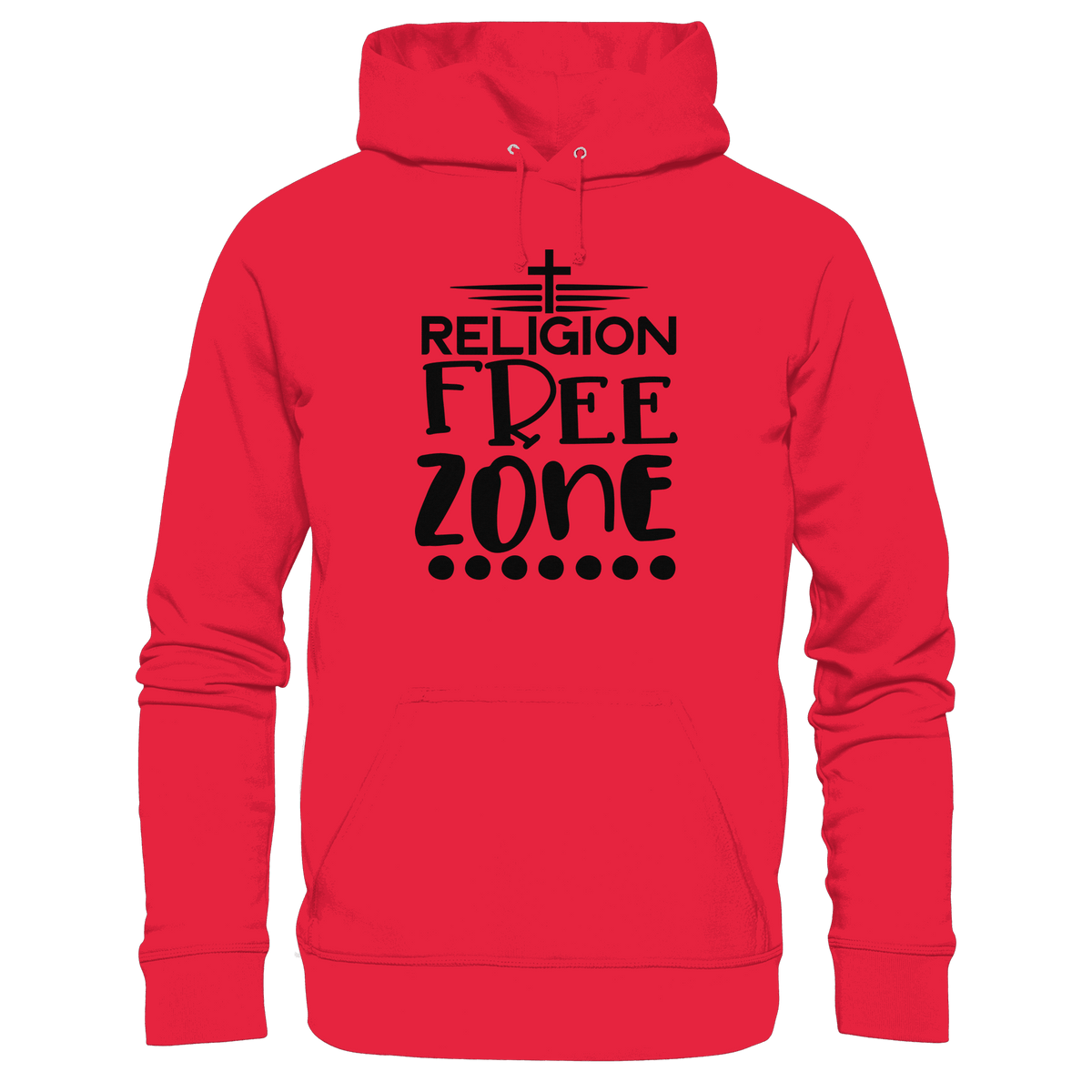 Religion Free Zone | Christliche Kleidung & Geschenke mit Botschaft - Premium Unisex Hoodie - Hoodies - Rot - GfoitMa