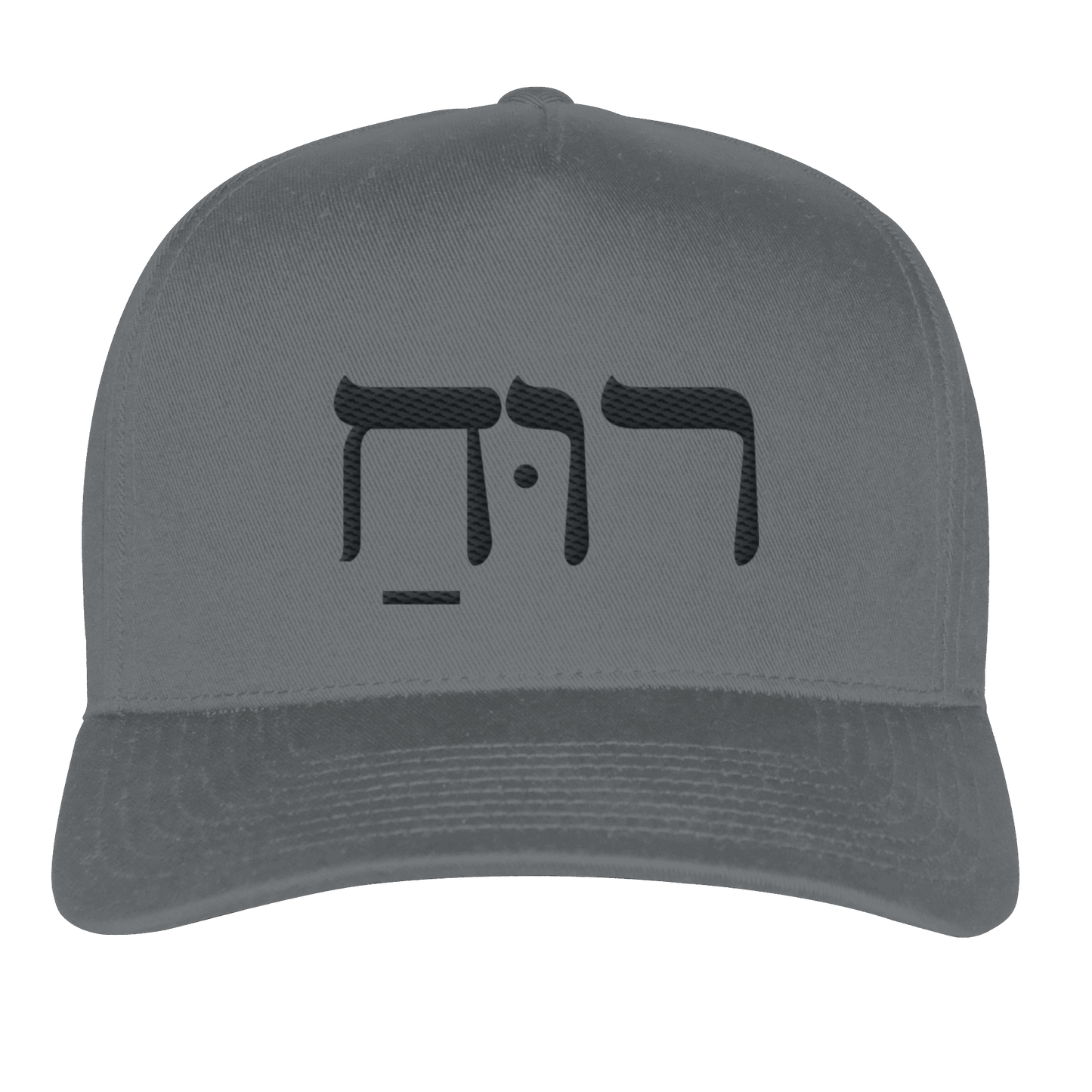 RUACH – Geist, Wind, Atem (Stick) | Christliche Kleidung - Classic Curved Snapback - Kappen & Mützen - Grey - GfoitMa