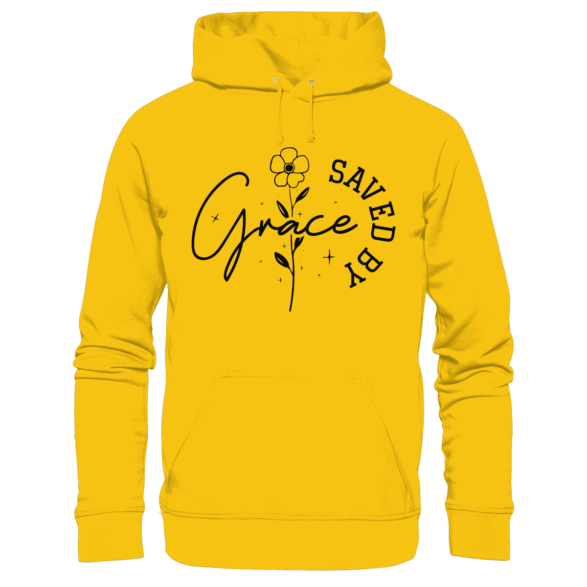 Saved by Grace – ein schlichtes Design mit tiefer Botschaft - Kids Premium Hoodie - Kids & Babys - Sunflower - GfoitMa