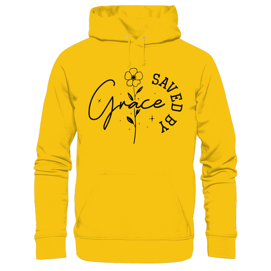 Saved by Grace – ein schlichtes Design mit tiefer Botschaft - Kids Premium Hoodie - Kids & Babys - Sunflower - GfoitMa