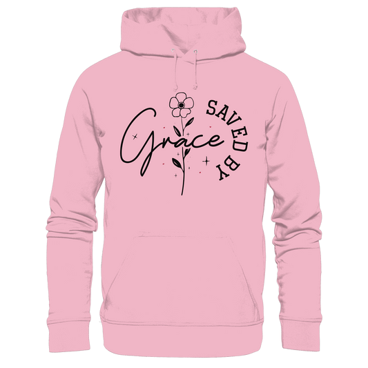Saved by Grace – ein schlichtes Design mit tiefer Botschaft - Kids Premium Hoodie - Kids & Babys - Light Pink - GfoitMa