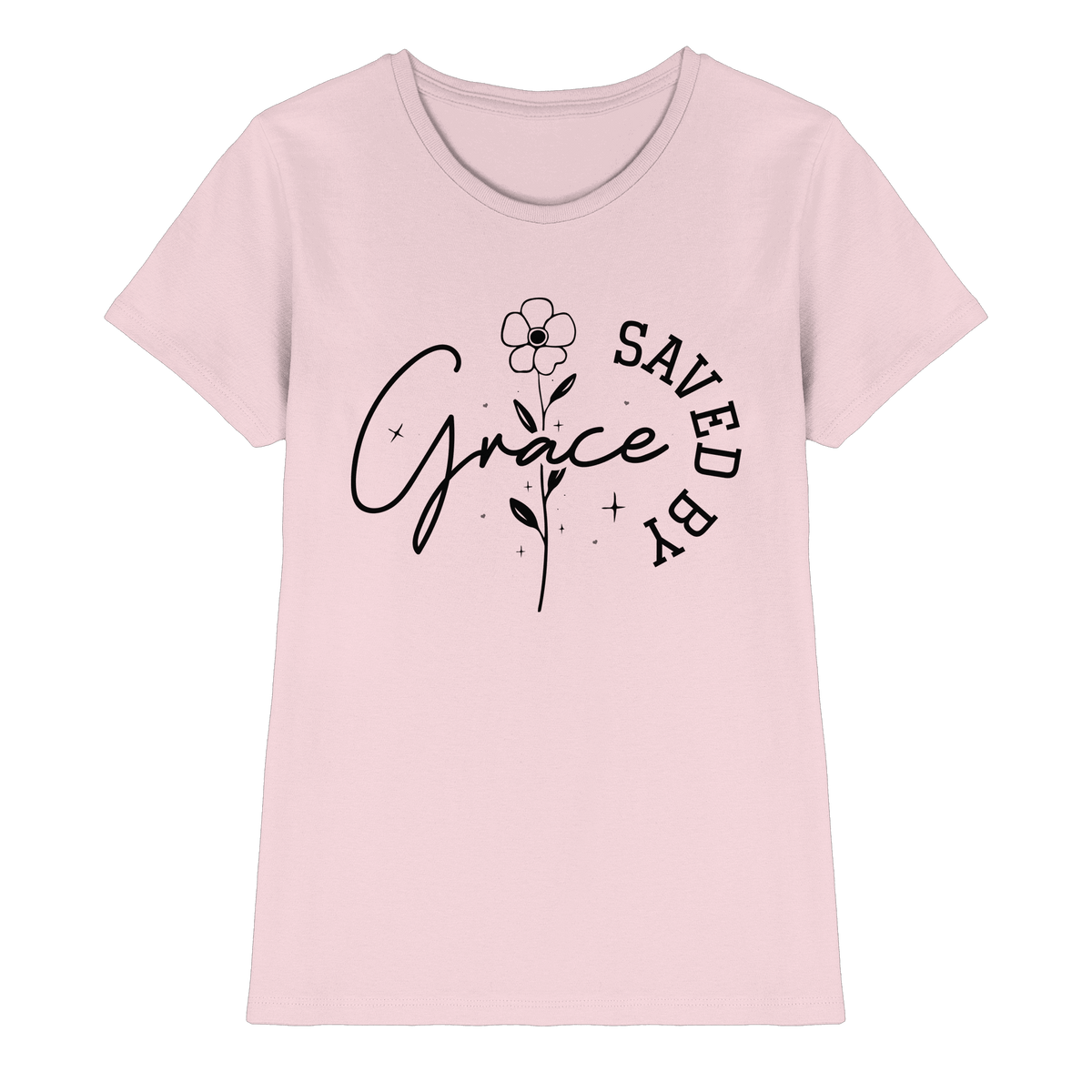 Saved by Grace – ein schlichtes Design mit tiefer Botschaft - Ladies Premium Shirt - Lady-Shirts - Orchid Pink - GfoitMa