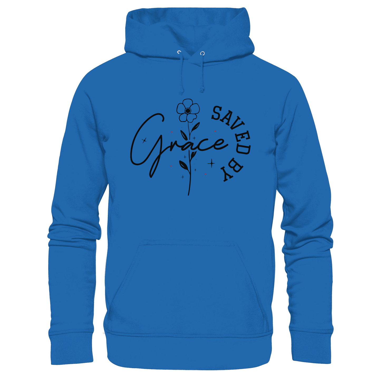 Saved by Grace – ein schlichtes Design mit tiefer Botschaft - Premium Unisex Hoodie - Hoodies - Royal Blau - GfoitMa